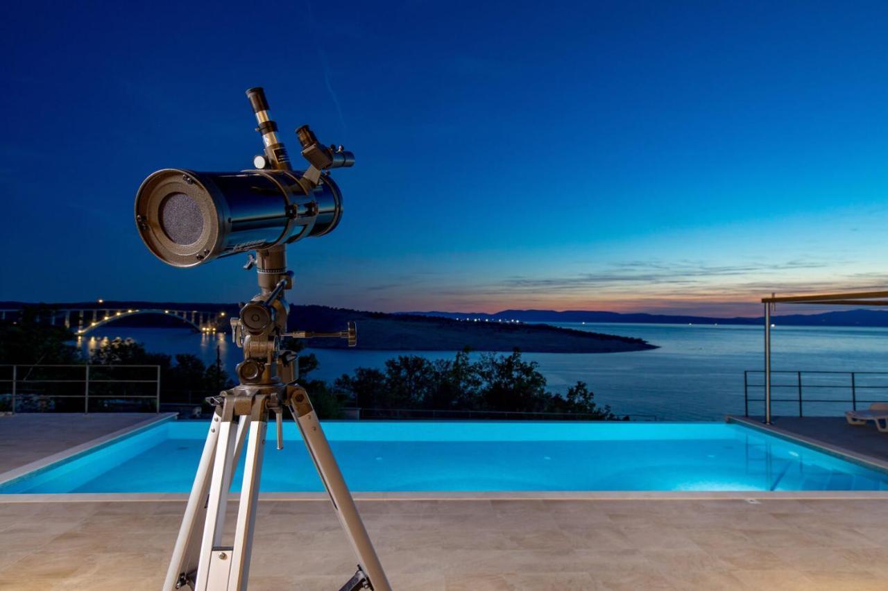 Luxury Villa Ostro With Pool & Krk Bridge View Кральевица Экстерьер фото