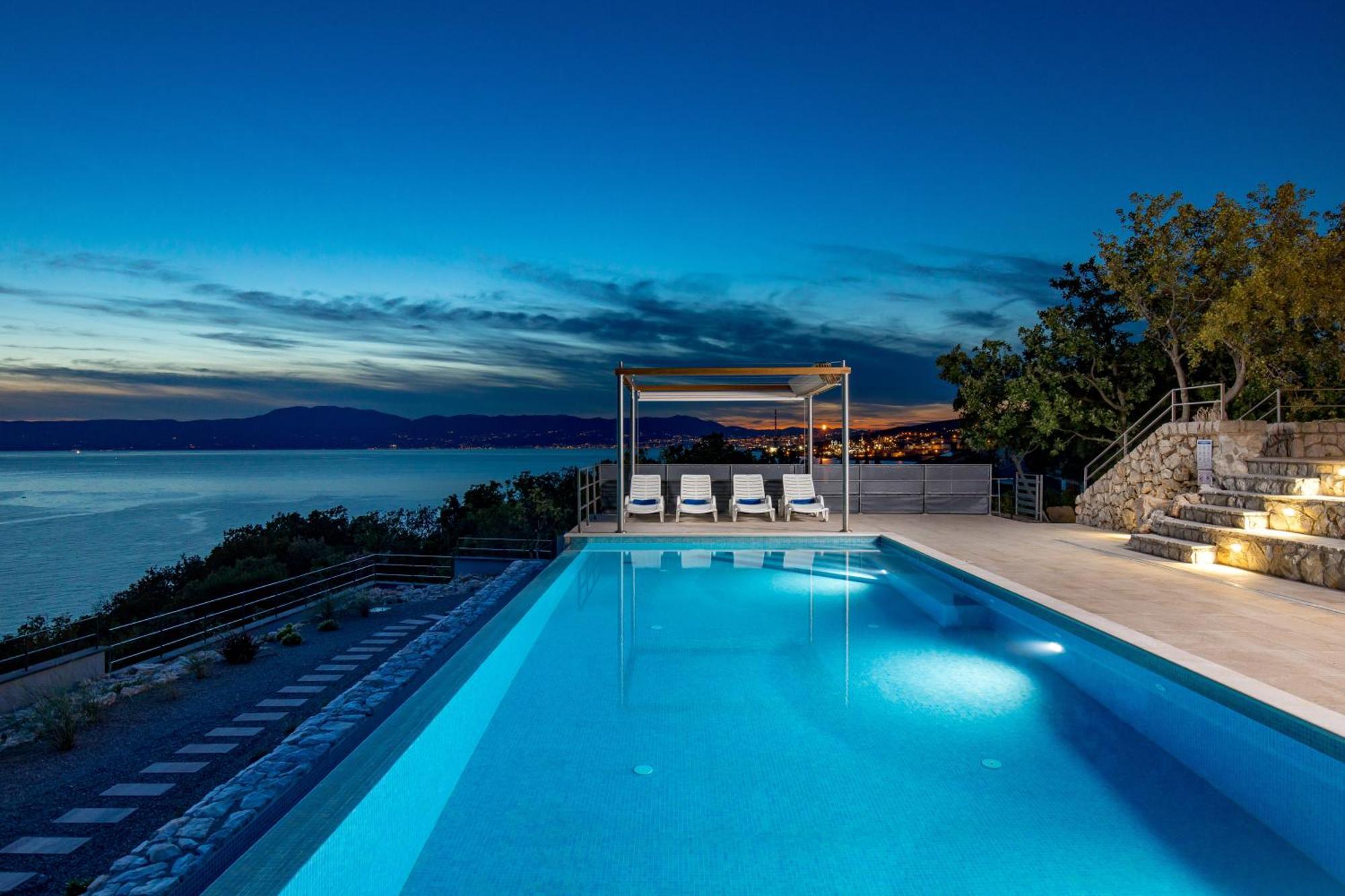 Luxury Villa Ostro With Pool & Krk Bridge View Кральевица Экстерьер фото