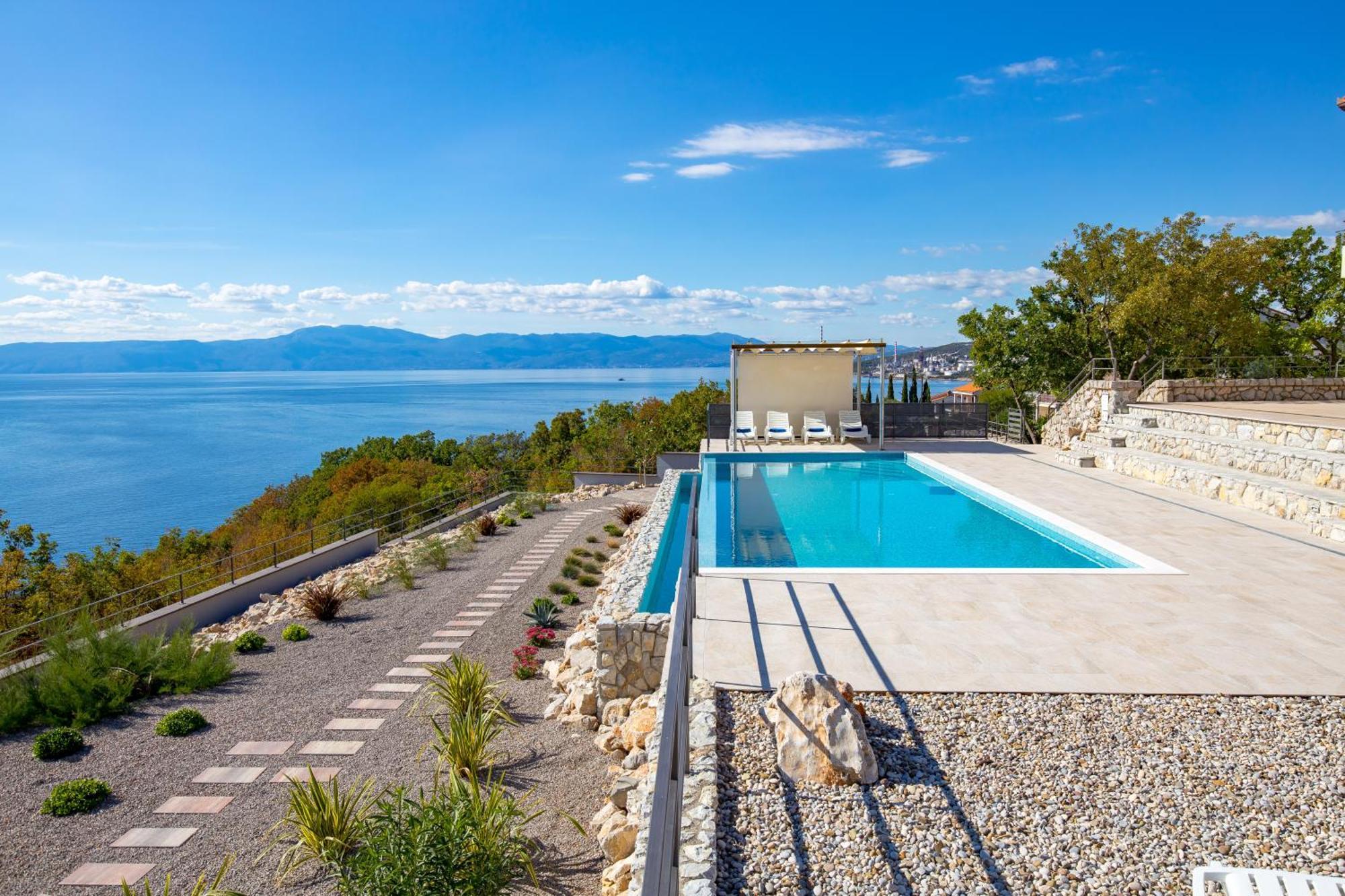 Luxury Villa Ostro With Pool & Krk Bridge View Кральевица Экстерьер фото