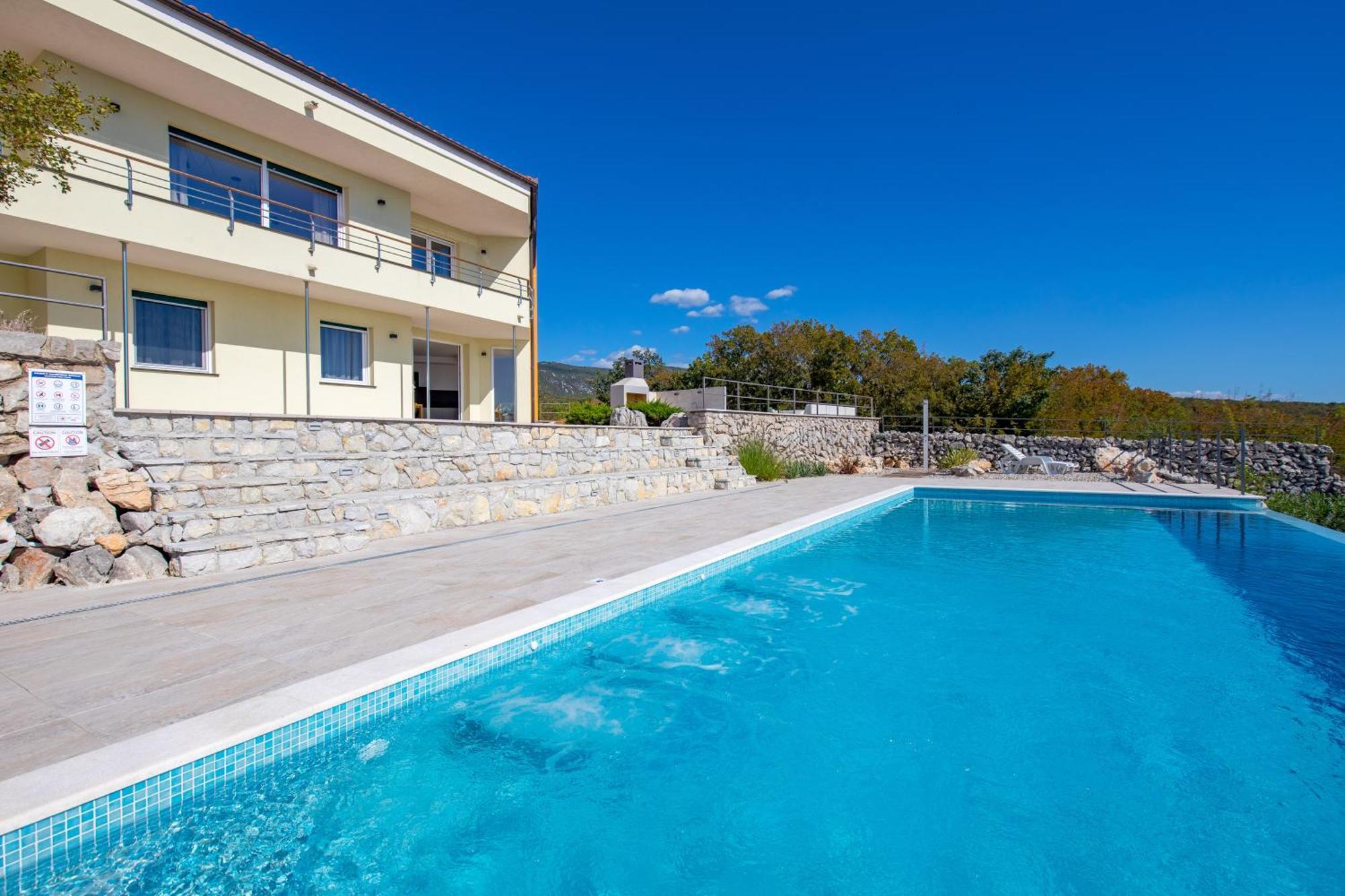 Luxury Villa Ostro With Pool & Krk Bridge View Кральевица Экстерьер фото