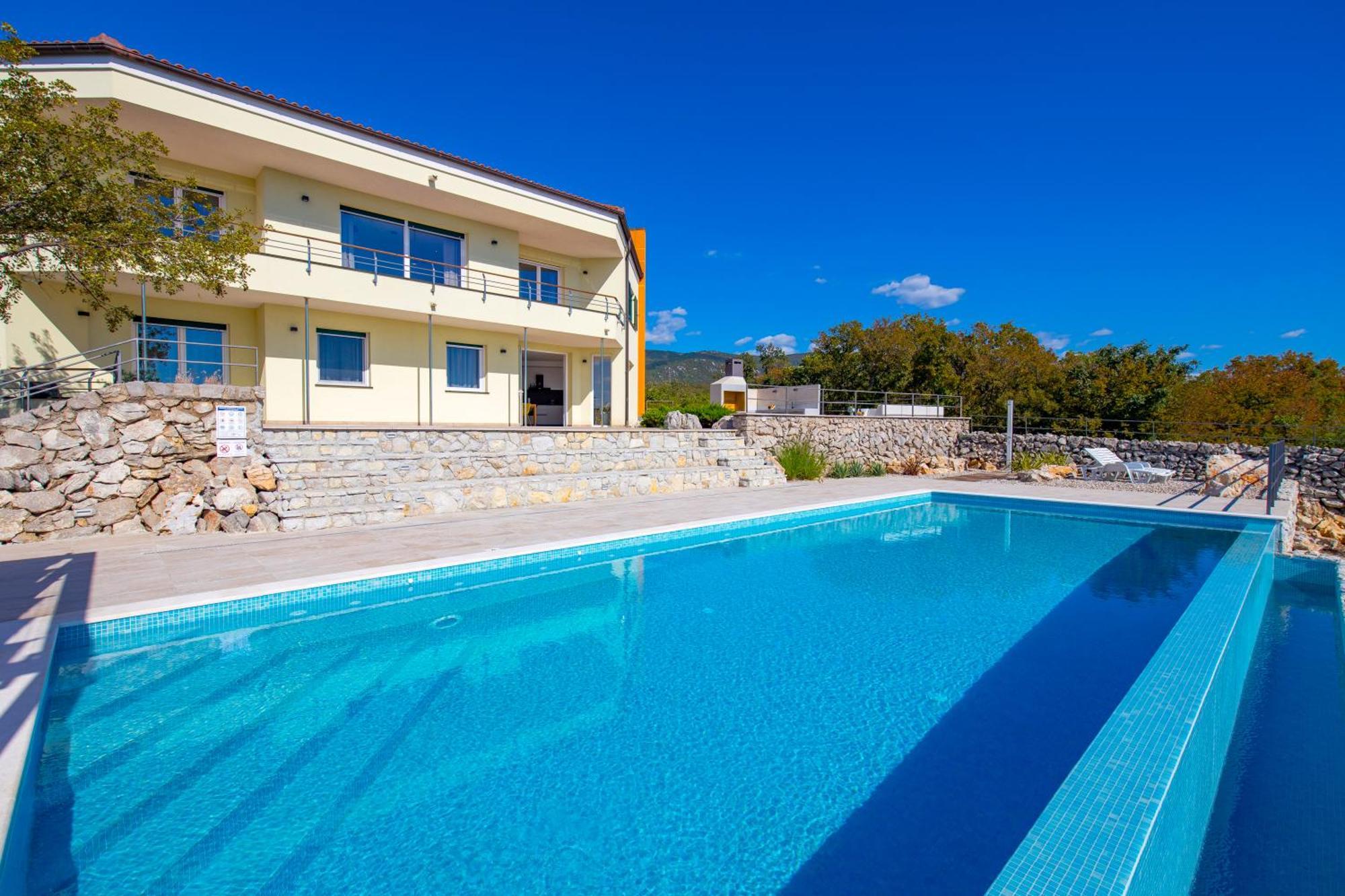 Luxury Villa Ostro With Pool & Krk Bridge View Кральевица Экстерьер фото