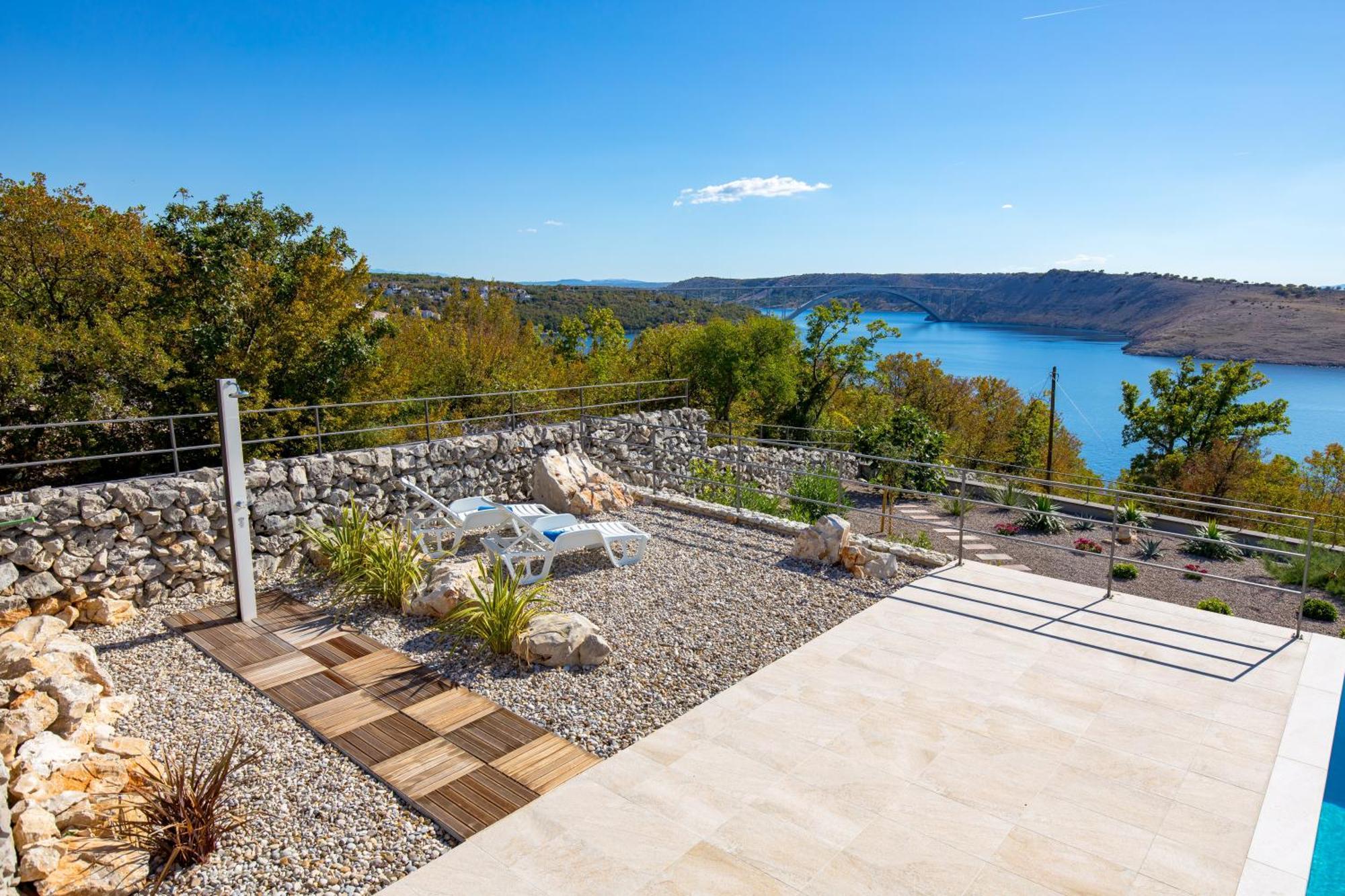 Luxury Villa Ostro With Pool & Krk Bridge View Кральевица Экстерьер фото