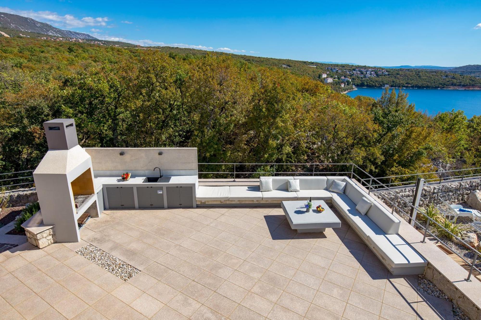 Luxury Villa Ostro With Pool & Krk Bridge View Кральевица Экстерьер фото