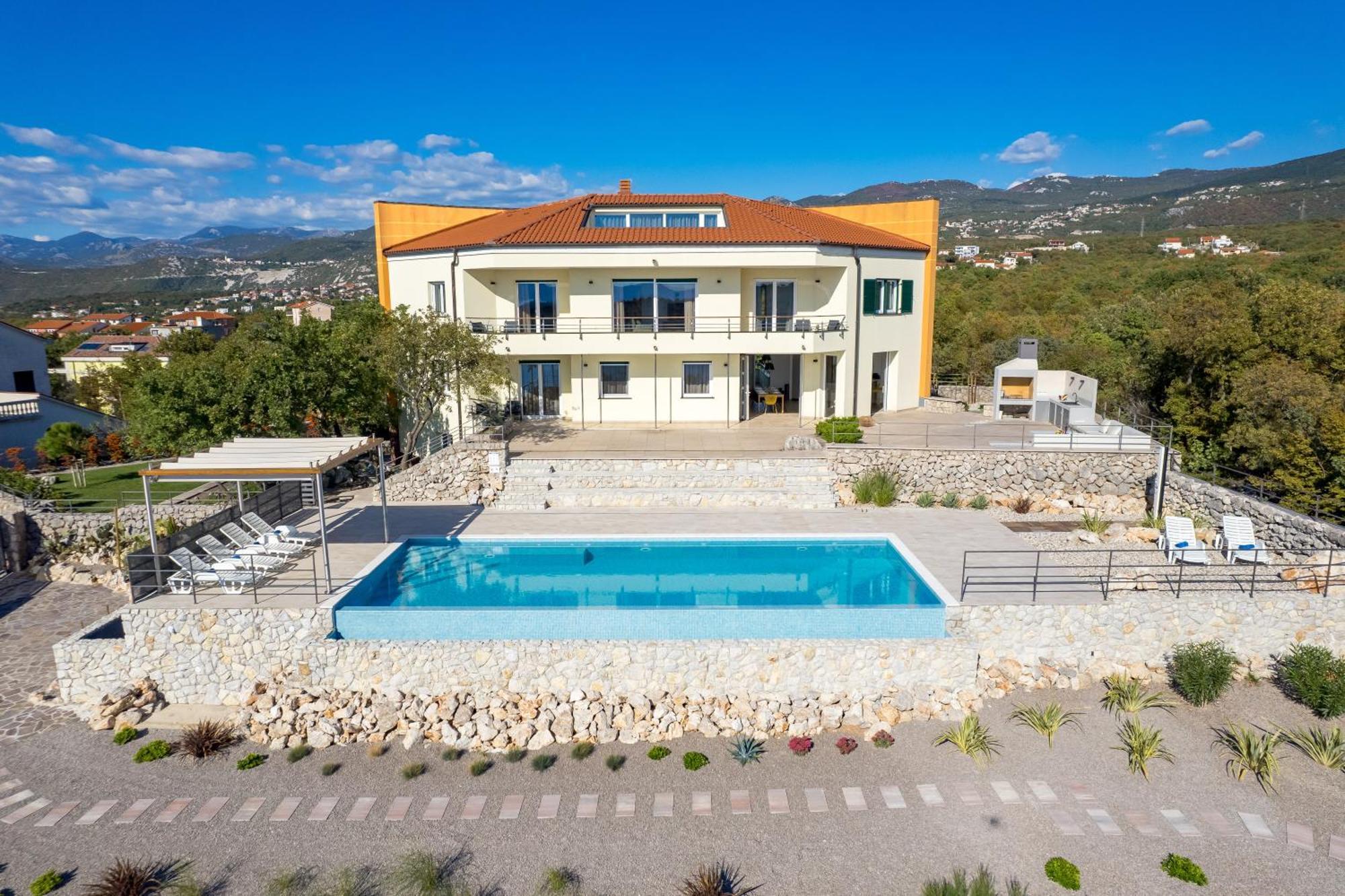 Luxury Villa Ostro With Pool & Krk Bridge View Кральевица Экстерьер фото